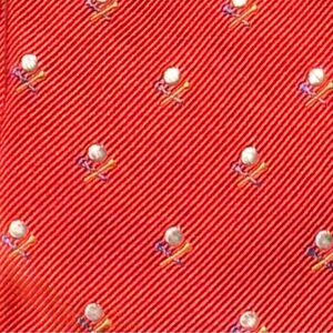 Peter Blair Elegant Red Golf Ball and Tee  Tie 62” long